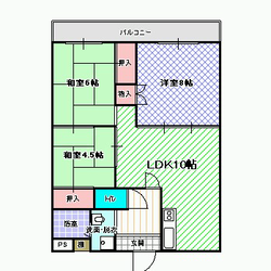 グランドハイツ寝屋川の物件間取画像